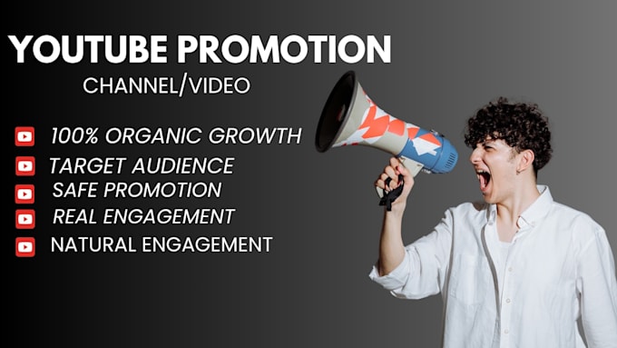 Gig Preview - Organic youtube video promotion to your targeted audience