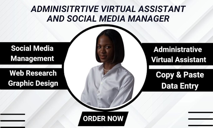 Gig Preview - Do your administrative virtual assistant and social media manager task