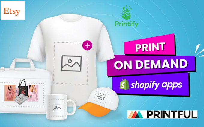 Gig Preview - Wordpress ecommerce website, shopify store print on demand printful printify