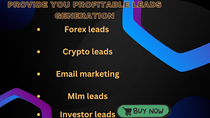 Gig Preview - Provide you profitable forex leads crypto leads investor leads