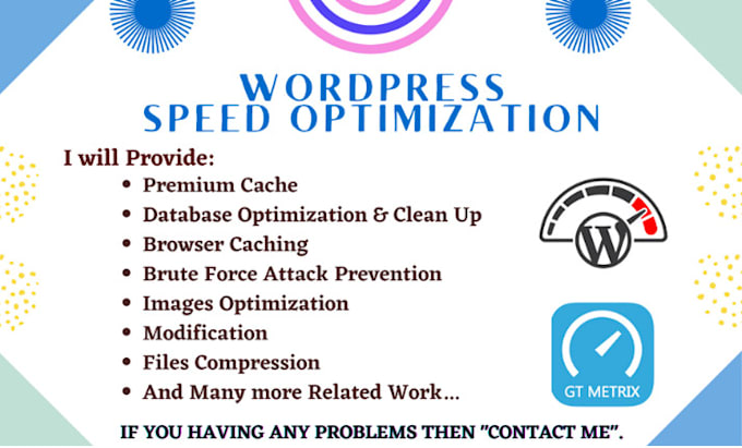 Gig Preview - Do wordpress speed optimization on google page speed