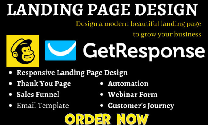 Gig Preview - Design getresponse landing page, sales funnel, squeeze page, email marketing