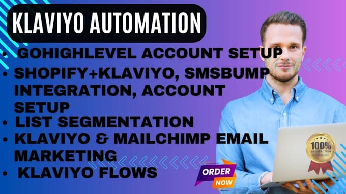 Gig Preview - Setup advanced klaviyo email marketing flows in shopify, klaviyo automation