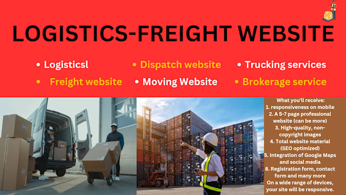 Gig Preview - Build a moving trucking website logistics dispatch freight brokerage website