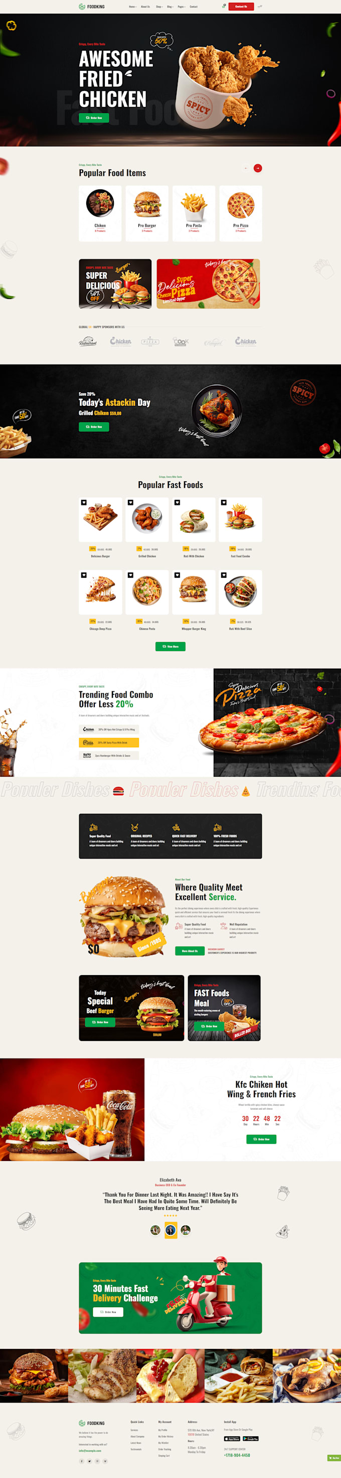 Gig Preview - Create restaurant booking and food delivery website with online ordering system