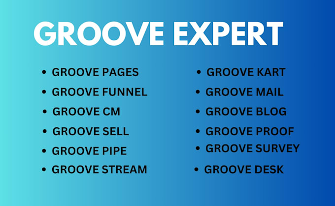 Gig Preview - Create groove landing pages groove funnel groove kart groove cm groove mail blog