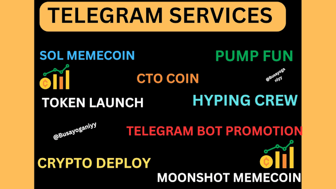 Gig Preview - Do telegram promotion for sol memecoin pump fun to get trending dex, market cap