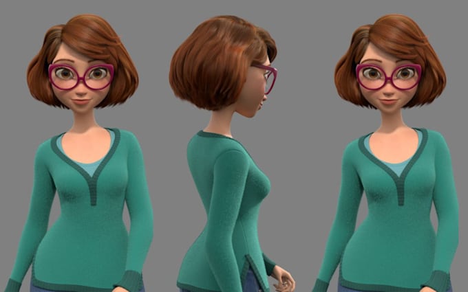 Gig Preview - Do 3d cartoon character 3d animation character modelling  game character rigging