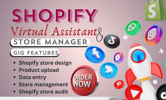 Gig Preview - Be expert shopify virtual assistant for product listing, seo, store manager