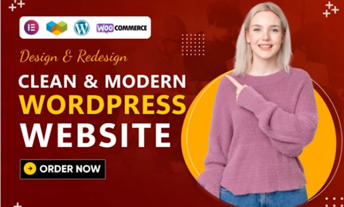 Gig Preview - Do clean and modern wordpress website design and development