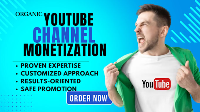 Gig Preview - Do fast organic youtube channel promotion for monetization channel monetization