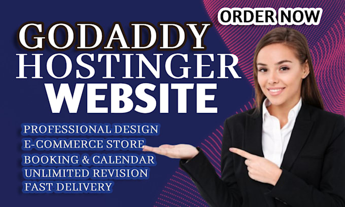 Gig Preview - Create a professional godaddy or hostinger website for your business