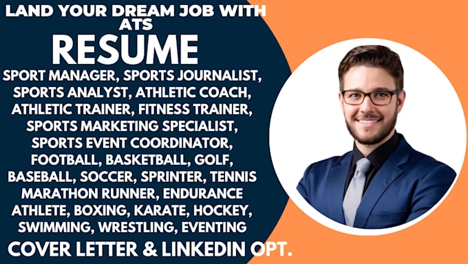 Bestseller - write sport coach resume, manager, football, basketball, sprinter, hospitality