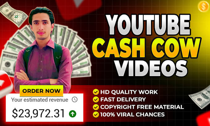 Gig Preview - Create cash cow videos faceless youtube videos and faceless cash cow