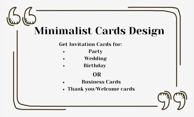 Bestseller - create minimalist invitation cards for you