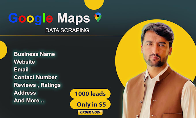 Gig Preview - Scrap google map data for lead generation b2b data  extraction