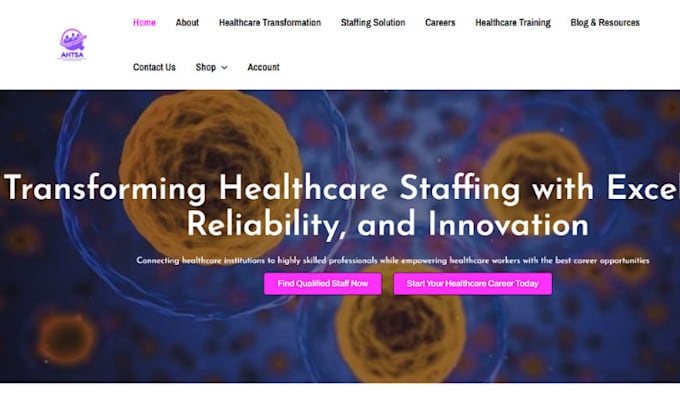 Gig Preview - Build healthcare staffing agency website, staffing agency and homecare website