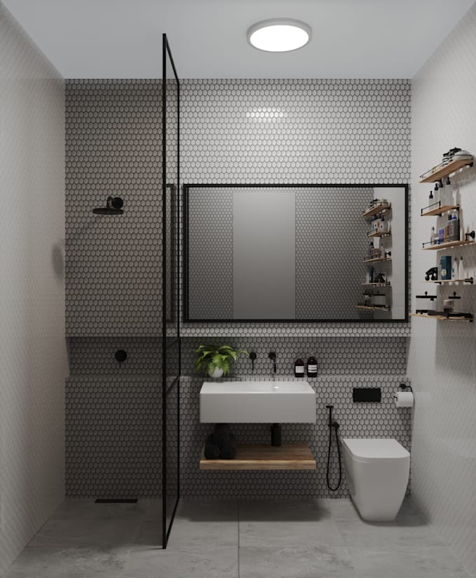 Bestseller - 3d visualisation of the bathroom