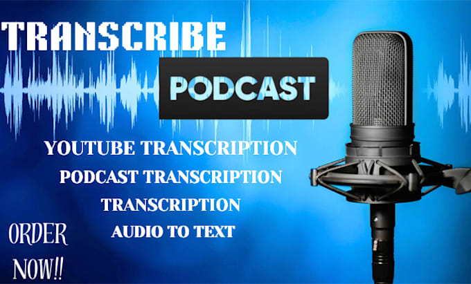 Gig Preview - Write educating podcast transcription script writing audio to text retention