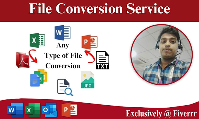 Gig Preview - Do fast and reliable file conversion, jpg to excel, pdf to excel, data entry