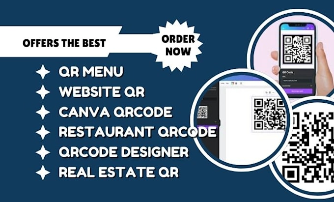 Gig Preview - Do qr menu, website qr, canva qrcode, restaurant qrcode, qrcode designer