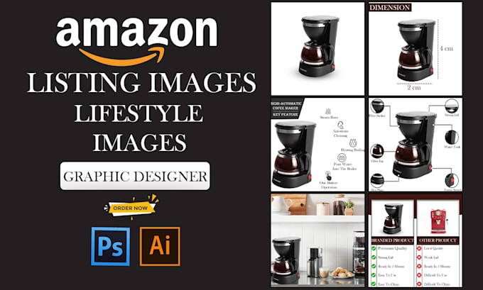 Gig Preview - Do amazon product listing images design, amazon pictures, amazon photo editing