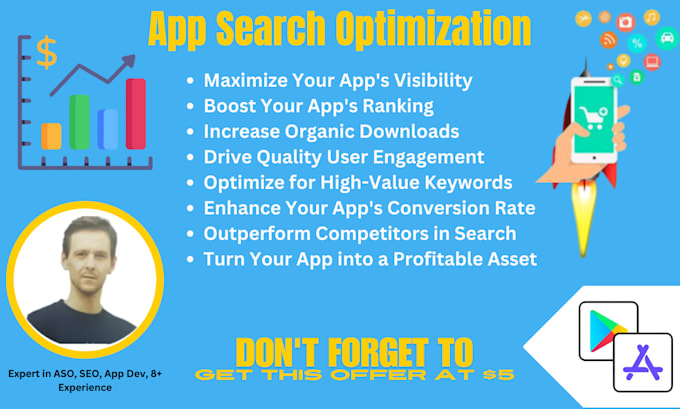 Gig Preview - Optimize your app for top rankings on play store, app store