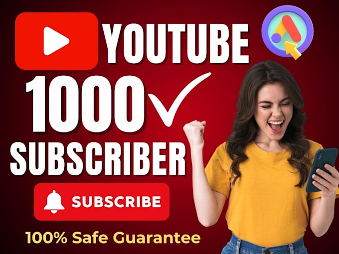 Gig Preview - Give you 1,000 or 1k youtube subscribers fast organically