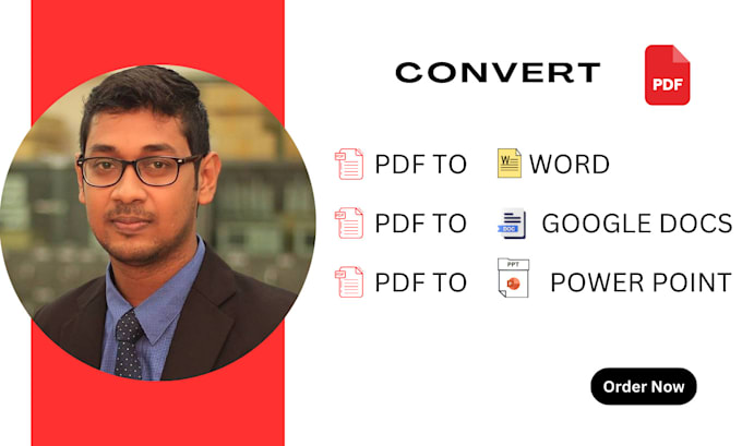 Gig Preview - Convert your PDF to word google docs powerpoint