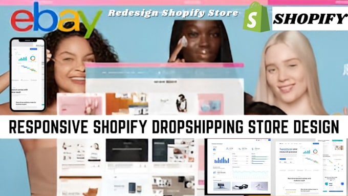 Gig Preview - Create shopify store, build shopify website design, shopify dropshipping website