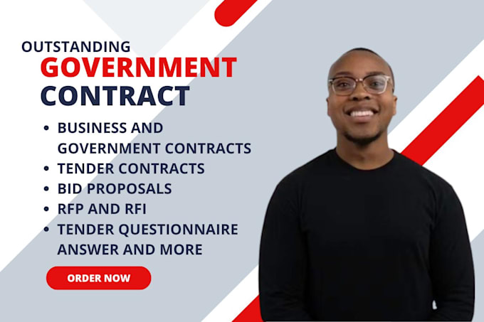 Gig Preview - Write government contracts proposal apply for grants and bid proposal, rfp, rfq