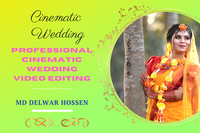 Gig Preview - Do professional cinematic wedding video editing