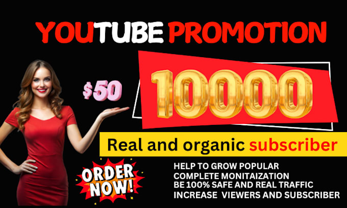 Bestseller - give you 1,000 or 1k youtube subscribers fast organically