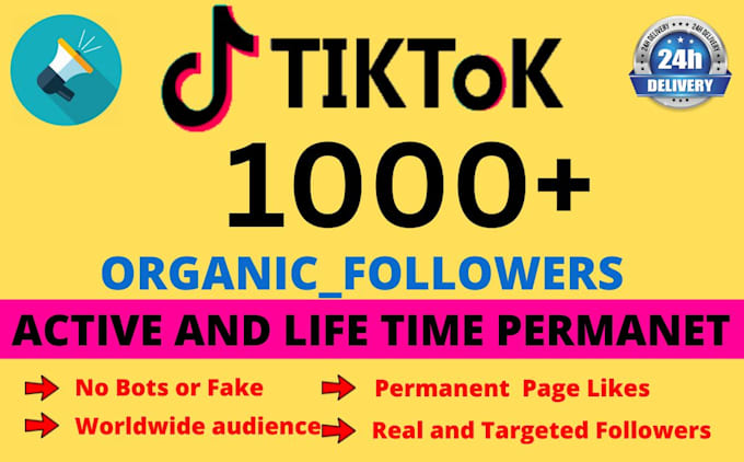 Gig Preview - Get fast 2000 real tiktok followers guarantee