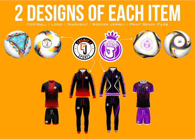 Gig Preview - Design 2 footballs and 2 apparel designs in the package