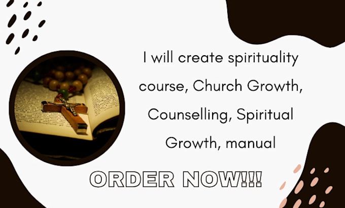 Gig Preview - Create spirituality course, church growth, counselling, spiritual growth, manual