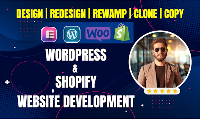 Gig Preview - Design, redesign, clone, customize, build revamp your wordpress, shopify website