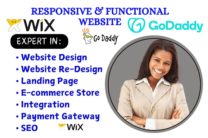 Bestseller - do wix website redesign wix website design godaddy ecommerce store