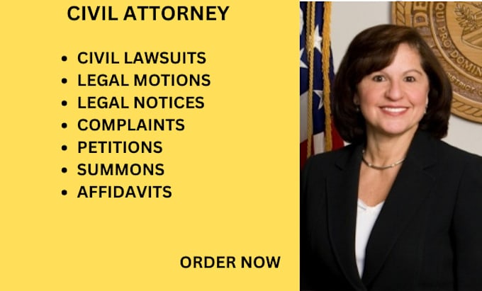 Gig Preview - Be your civil litigation lawyer and ensure you get justice in USA