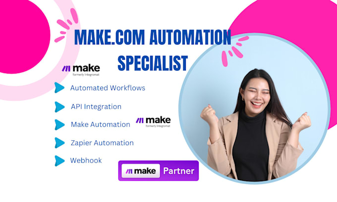 Gig Preview - Set up make com automation workflow made com zapier api latenode made com make
