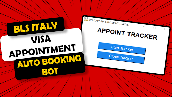 Gig Preview - Develop bls italy visa appointment auto booking bot