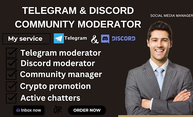 Gig Preview - Do discord telegram community manager,  moderator for crypto, nft, meme project