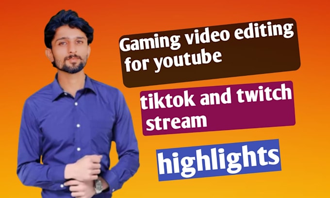 Gig Preview - Do gaming video editing for youtube and twitch stream highlights