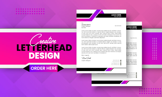 Gig Preview - Design professional, creative, editable letterhead