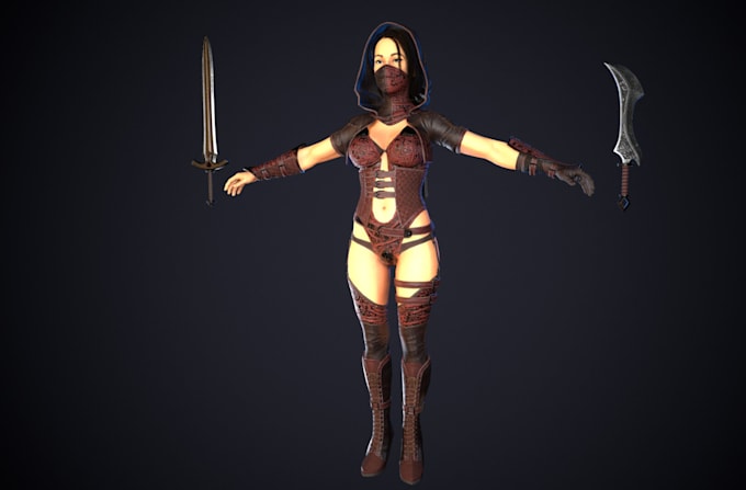 Gig Preview - Make 3d realistic game character,cartoon 3danimation,xgen hair,ue5rig,animate 3d