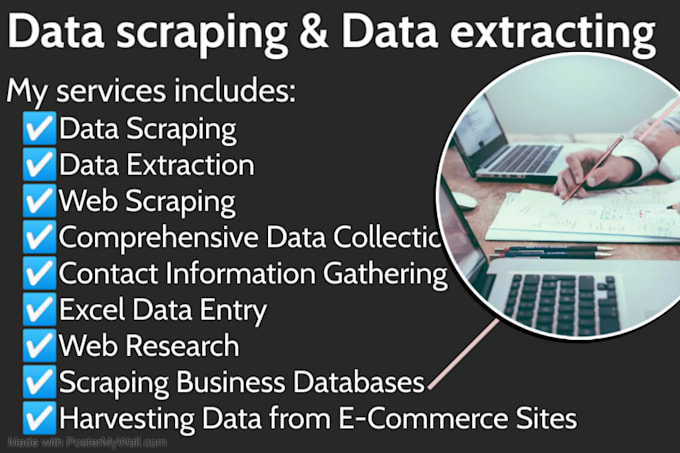 Gig Preview - Do the exact data scraping  and data extracting  of any website