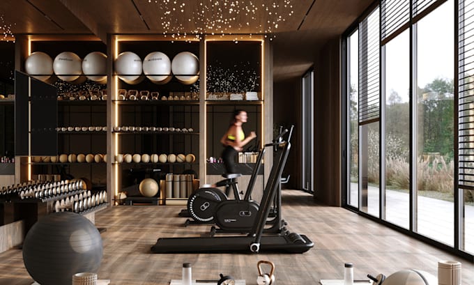 Gig Preview - Design and 3d render your commercial gym, fitness center