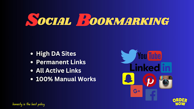 Gig Preview - Do social bookmarking  high da white hat seo link building