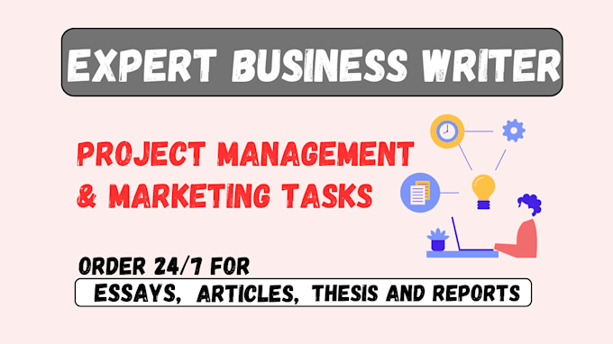 Gig Preview - Write project management tasks and assist in authentic market research