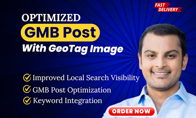 Gig Preview - Create optimized gmb posts with geotag images for local SEO